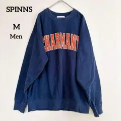 【SPINNS】ロゴスウェットトレーナー CHARMANTネイビー Mゆったり