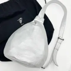 未使用級● ディスコード ヨウジヤマモト ボディバッグ シルバー レザー