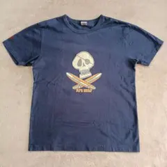 PJ’S SURF スカル サーフボード 半袖Tシャツ ネイビー Mサイズのサムネイル