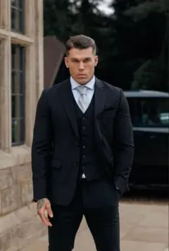 Fathersons ブラック　フォーマル　スーツ　セットアップ　XL