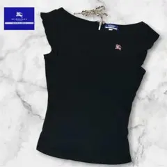 BURBERRY BLUELABEL Tシャツ　ショート　ノバチェック　38