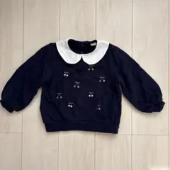 petit main さくらんぼ刺繍 トレーナー 110サイズ