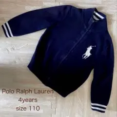 美品◉Polo RalphLauren ネイビー ニットジャケット　プティマイン
