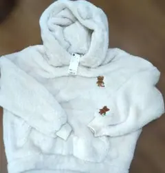 GU GIRLS ボアフリース　ビッグプルパーカ 160