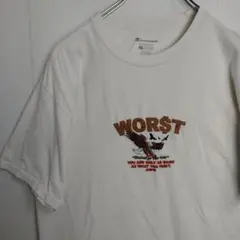チャンピオン 半袖シャツ Tシャツ ホワイト WORST メンズＭ