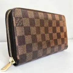 Louis Vuitton ダミエ ジッピーウォレット 訳あり 社外プル長財布
