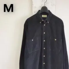 セントジョンズベイ コーデュロイシャツ M ブラック ボタンダウン 長袖