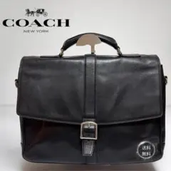 【訳あり特価】COACH 本革 2WAYビジネスバッグ黒