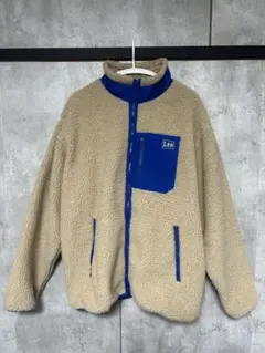 Lee ボアジャケット フリース ジップジャケット ブルー