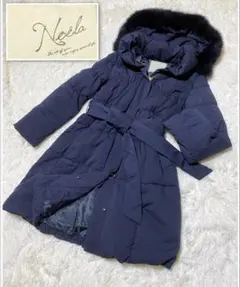 美品✨ノエラ　3way　ダウンロングコートフォックスファー　Aライン　ベルテッド