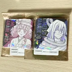 鬼滅の刃　 鬼滅の奏宴　原画グリッター缶バッジ　甘露寺蜜璃　伊黒小芭内