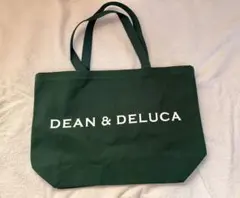DEAN＆DELUCA♪人気 内ポケ付肩かけトートバッグ　Lサイズ　グリーン