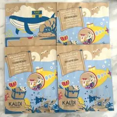 KALDI カルディ 紙袋 4枚 ★サマー柄★ 未使用品のサムネイル