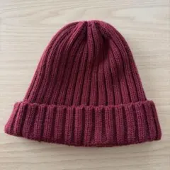ニット帽 ワインカラー 即購入可能 - メルカリ