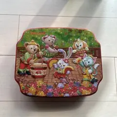 香港ディズニーランド　ダッフィー&フレンズのクッキー缶