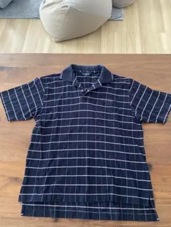 BURBERRY GOLF ポロシャツ チェック柄 ネイビー Mのサムネイル