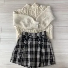 女の子　ニット140センチ・スカート150 センチ　セット