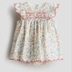 H&M 花柄 フリル袖 ワンピース　新品未使用　75