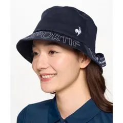 le coq sportif golf リボン付きバケットハット　ネイビーのサムネイル