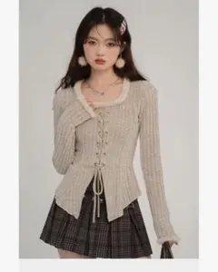 セーター レディース ファー 長袖 ニット 女性 長袖セーター ソフト 暖かい