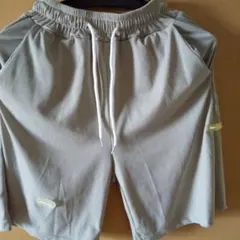 リブ素材 ショートパンツ グレー系
