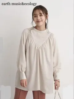 アースミュージック&エコロジー　サテン　ブラウス　チュニック