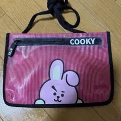 BT21 COOKY メッシュポーチ ストラップ付き