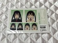 けいおん まねきねこ 証明写真風ステッカー 中野梓 平沢唯 秋山澪