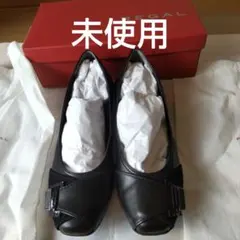 未使用REGAL ブラックオープントゥシューズ 23