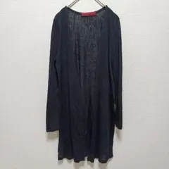 ❤古着 LOVE SCARLETT サイドスリット ロングカーディガン 黒 S