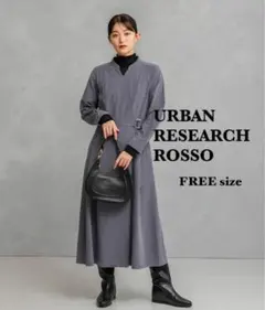 ロッソ ROSSO／スエードライクカシュクールワンピース　長袖　2024AW