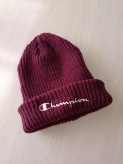 Champion ニット帽 ワイン系ミックスカラー チャンピオン