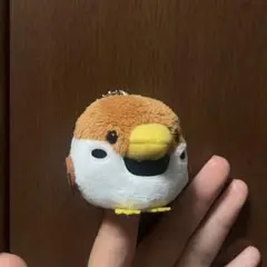 ことり隊　指人形キーホルダー すずめ
