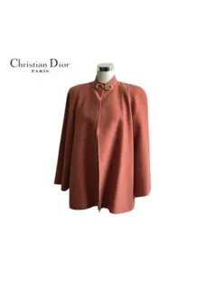 ★ クリスチャンディオール Dior 金具留　バイカラー ケープ コート ウールのサムネイル