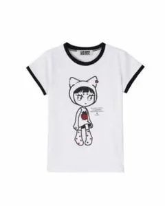 CRANK SEOUL 半袖Tシャツ ホワイトRINGER TOPのサムネイル