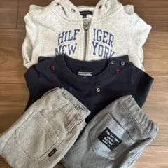 トミーヒルフィガー トレーナー、ニット各1枚、パンツセット 90