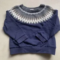 Petit main ネイビー セーター 90