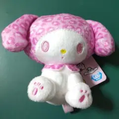 サンリオキャラクターズ　ヒョウ柄おすわりちょいデカマスコット　マイメロ
