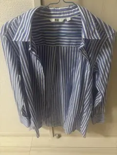 UNIQLO ユニクロ　ストライプ長袖シャツ　S