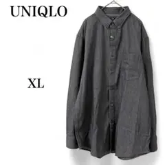 【ユニクロ】トップス ネルシャツ ジャケット デニム ブラック 綿100% XL