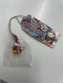 ご当地キティ　大阪限定　たこ焼きバージョン　ストラップ根付け
