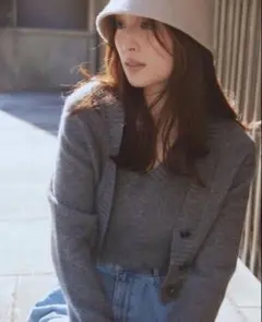 FRAY I.D ラクーンアンサンブルニット グレー