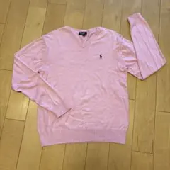 Polo by Ralph Lauren ピンク Vネックセーター 170