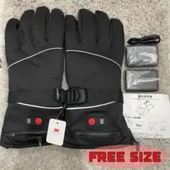 電熱グローブ　バッテリー2個付 スマホ対応 バイク グローブ 手袋　フリーサイズ