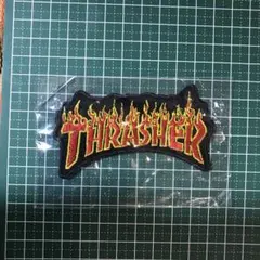 THRASHER 刺繍パッチ 炎のロゴ