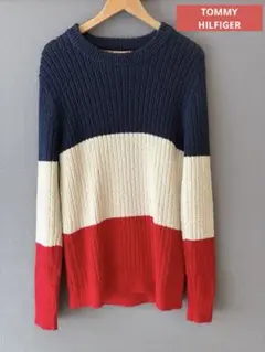 【美品‼️】TOMMY HILFIGER リブ編みセーター S オーバーサイズ