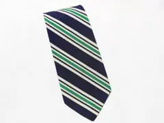 美品 ポロラルフローレン コットン＆シルク ネクタイ ストライプ ブルーのサムネイル