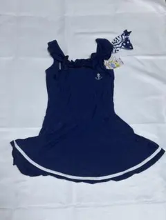 マザウェイズ ネイビーワンピース水着（未使用品）サイズ１３０①