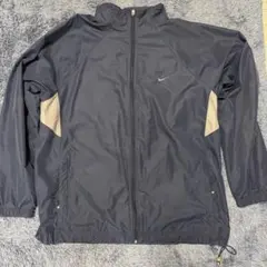 【訳あり格安】NIKE ナイロンジャケット ネイビー Y2K チャック引き手欠損