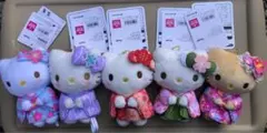 超お買得‼️正規品　新品タグ付　ハローキティ 着物キーホルダー 5set❣️